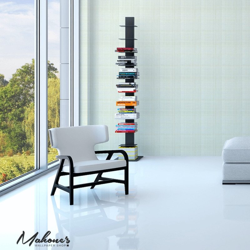 Acquire 5005781 Brushed Plaid Glacier Schumacher Wallpaper