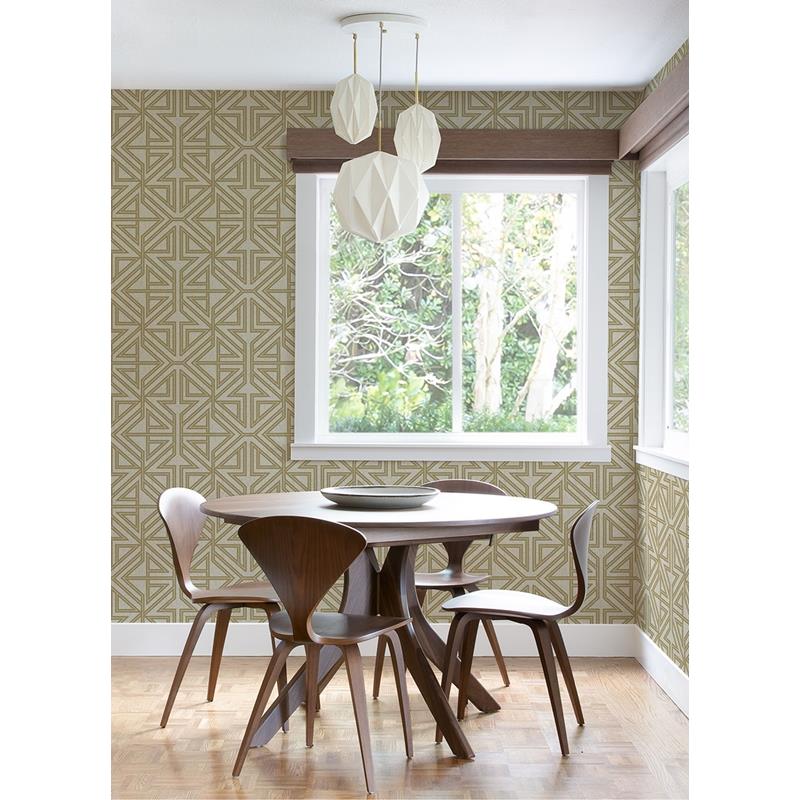 Acquire 2975-26229 Scott Living II Kachel Gold Geometric Gold A-Street Prints Wallpaper