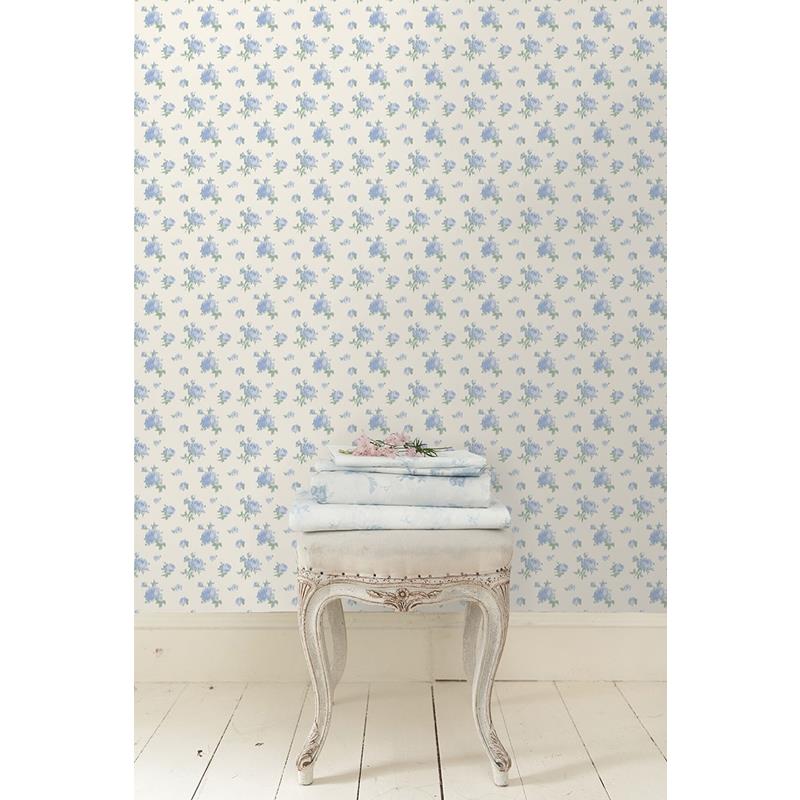 Purchase AST4107 LoveShackFancy Ikat Rose Blue Small Print Blue A-Street Prints Wallpaper