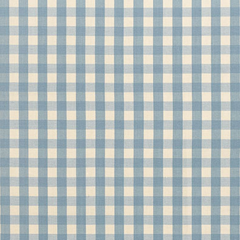 Purchase sample of 63058 Elton Cotton Check, Chambray by Schumacher Fabric