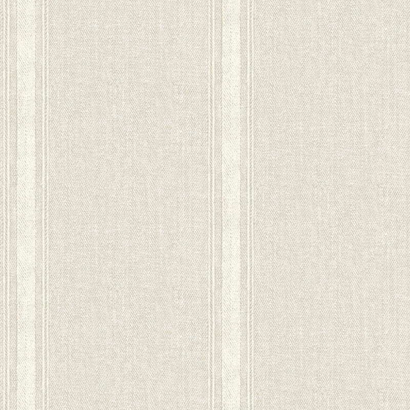 Select 4072-70070 Delphine Linette Beige Fabric Stripe Wallpaper Beige by Chesapeake Wallpaper