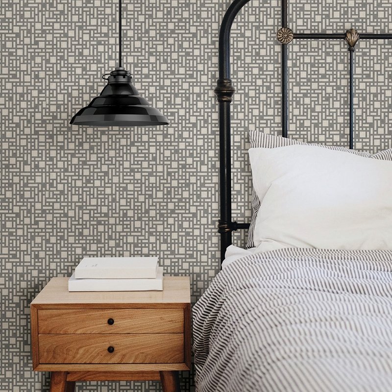 View 2764-24341 Bento Grey Geometric Mistral A-Street Prints Wallpaper