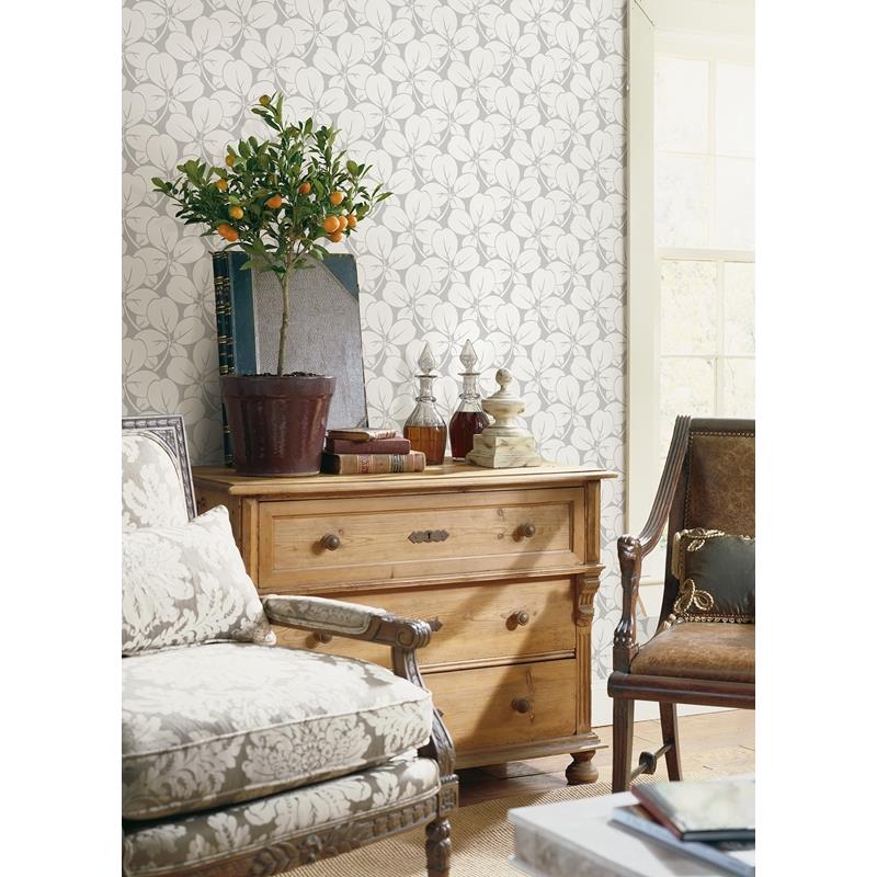 Order 2970-26107 Revival Robert Light Grey Clover Wallpaper Light Grey A-Street Prints Wallpaper