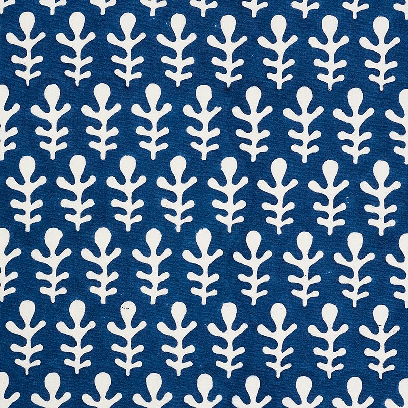 Purchase sample of 179241 Bagru, Dark Blue by Schumacher Fabric