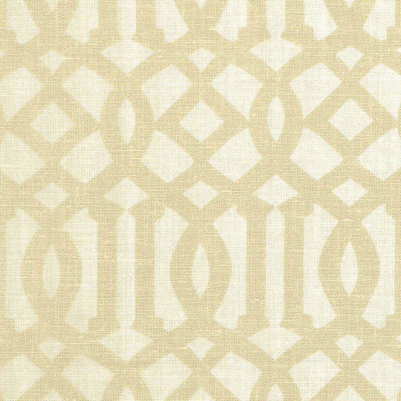 Purchase sample of 174412 Imperial Trellis Ii, Sand / Ivory by Schumacher Fabric