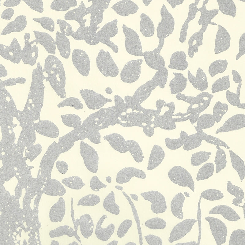 Buy 2030-12WP Arbre De Matisse Silver Metallic on Off White by Quadrille Wallpaper