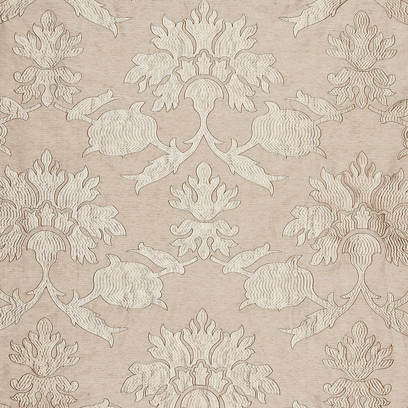 Purchase sample of 65290 Roussillon Embroidery, Greige by Schumacher Fabric