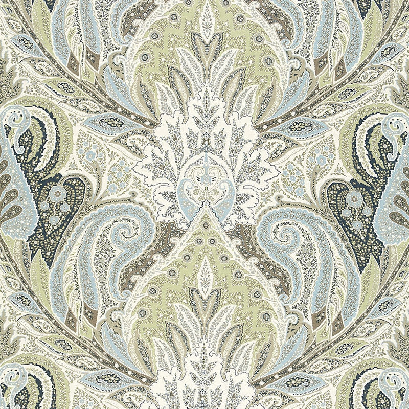 Purchase sample of 174882 Cambay Paisley Print, Oyster by Schumacher Fabric