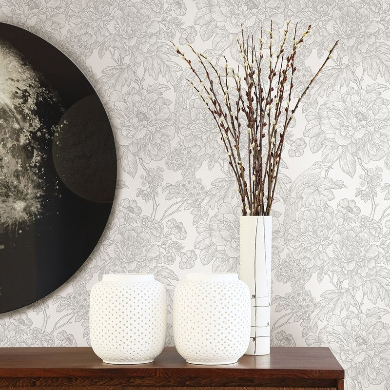 Looking for 2901-25412 Perennial Birds of Paraside Breeze Grey Floral A Street Prints Wallpaper