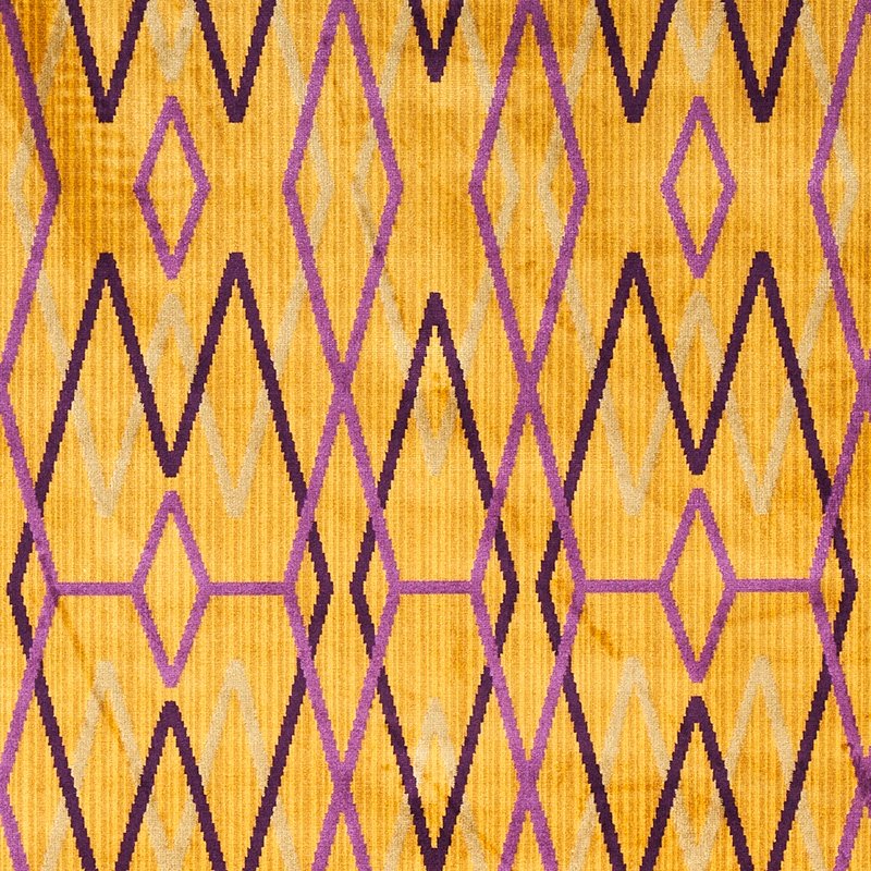 Purchase sample of 79532 Kyoto Trellis, Saffron by Schumacher Fabric