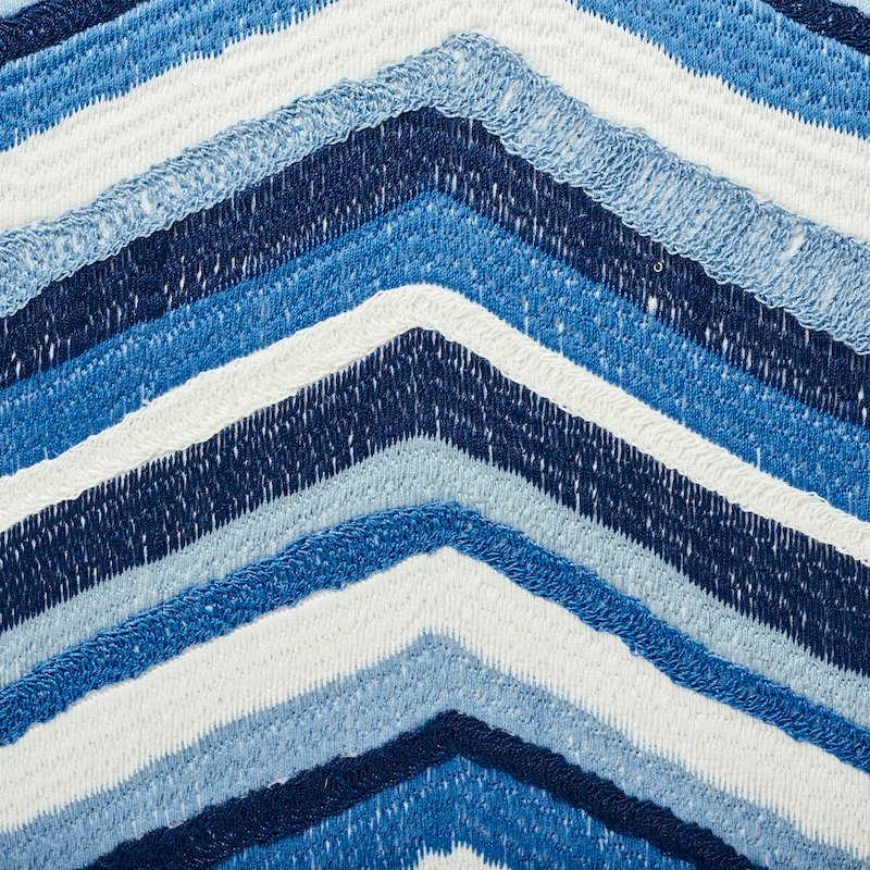 So17832006 Animalia 22" Pillow Blue and Natural By Schumacher Furniture and Accessories 1,So17832006 Animalia 22" Pillow Blue and Natural By Schumacher Furniture and Accessories 2