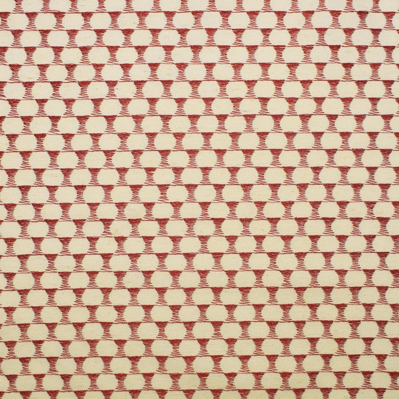 Looking F2331 Coral Orange Geometric Greenhouse Fabric