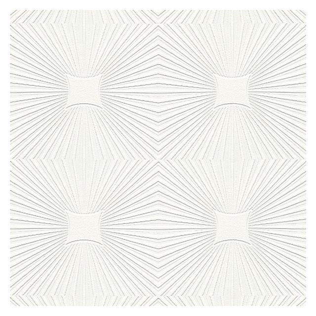 Find 4000-6639-17 PaintWorks Silvie White Tin Burst Paintable White Brewster Wallpaper