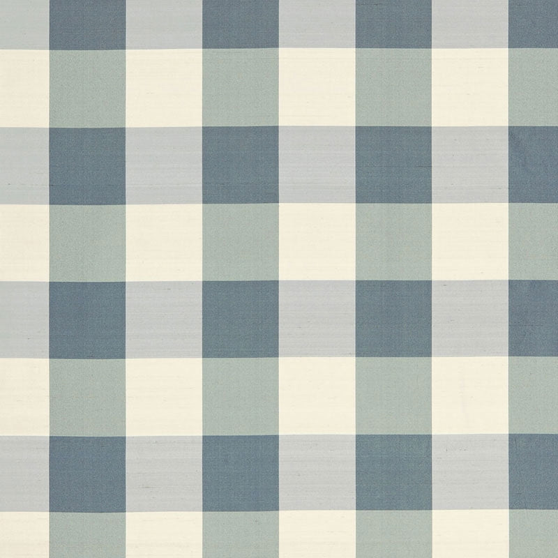 Purchase sample of 3455001 Montgomery Silk Plaid, Lakeside by Schumacher Fabric