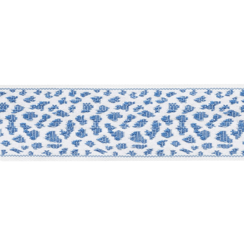 75850 | Leopard Tape, Blue - Schumacher Fabric