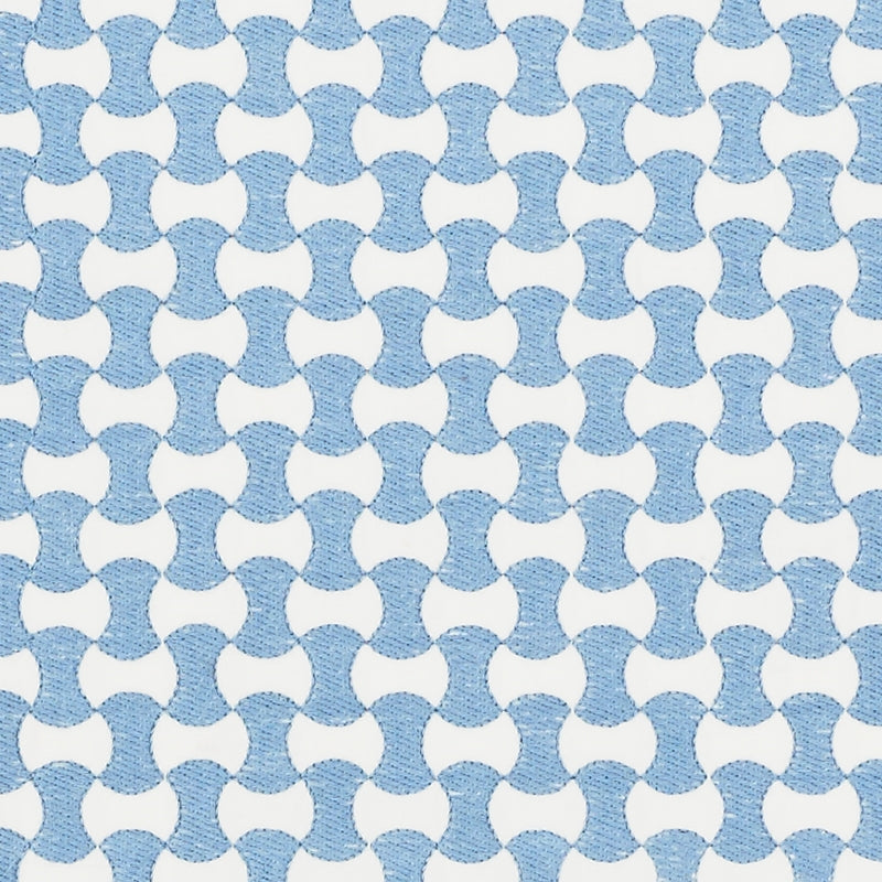 Purchase sample of 70374 Nolita Embroidery, Chambray by Schumacher Fabric