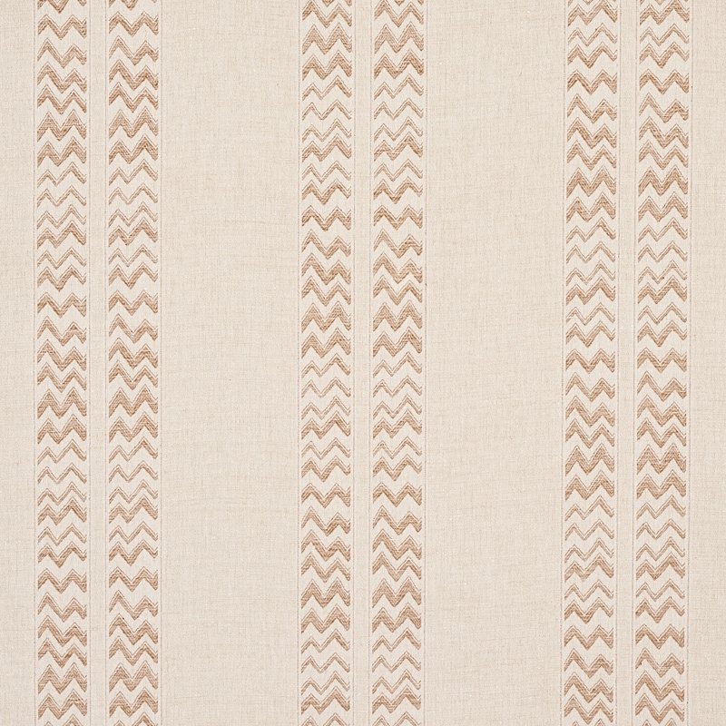 Purchase sample of 69972 Kudu Stripe, Sand by Schumacher Fabric