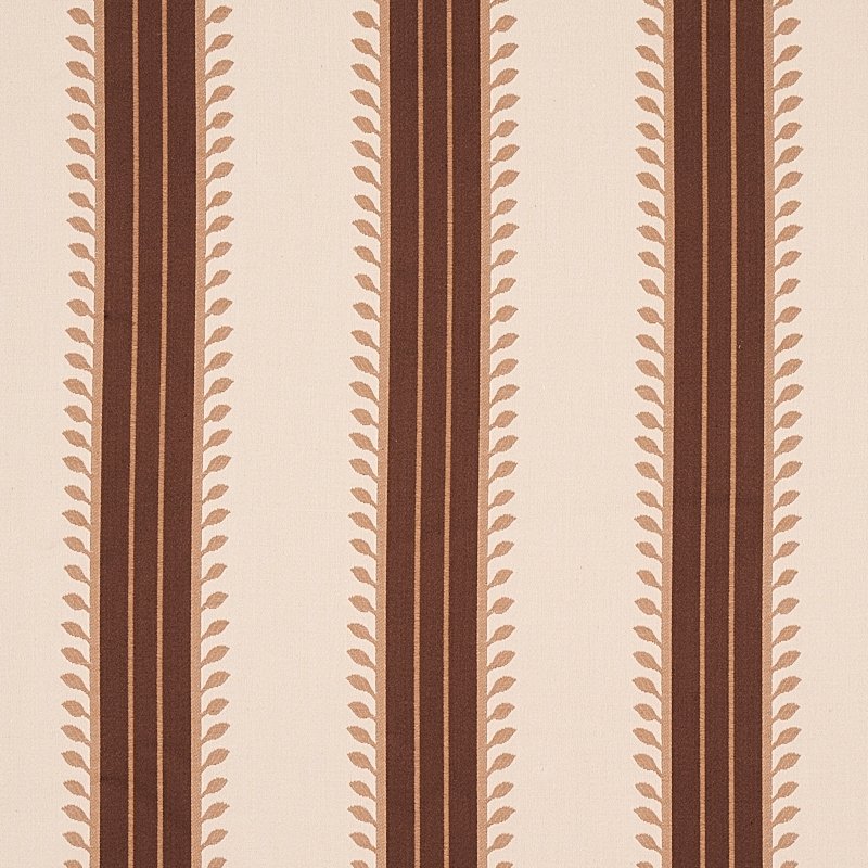 Purchase sample of 80722 Etruscan Stripe, Brown by Schumacher Fabric