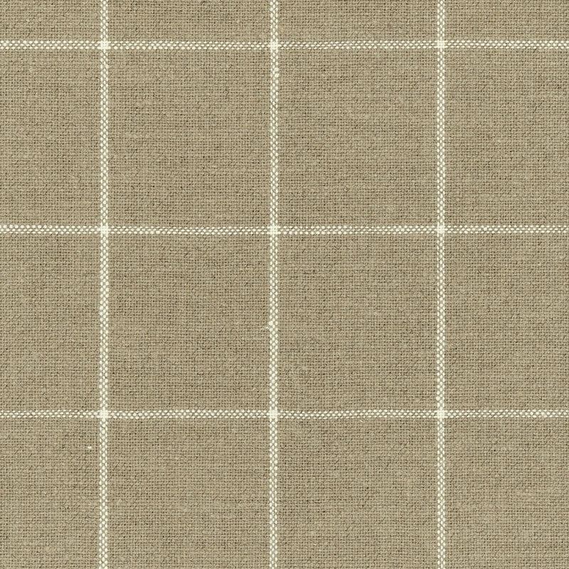 Purchase sample of 62110 Glenariff Linen Check, Natural by Schumacher Fabric