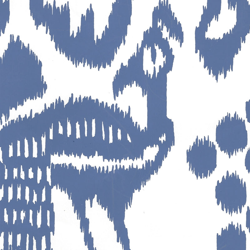 Order 2435-47WP Bali Ii New Navy on Almost White by Quadrille Wallpaper