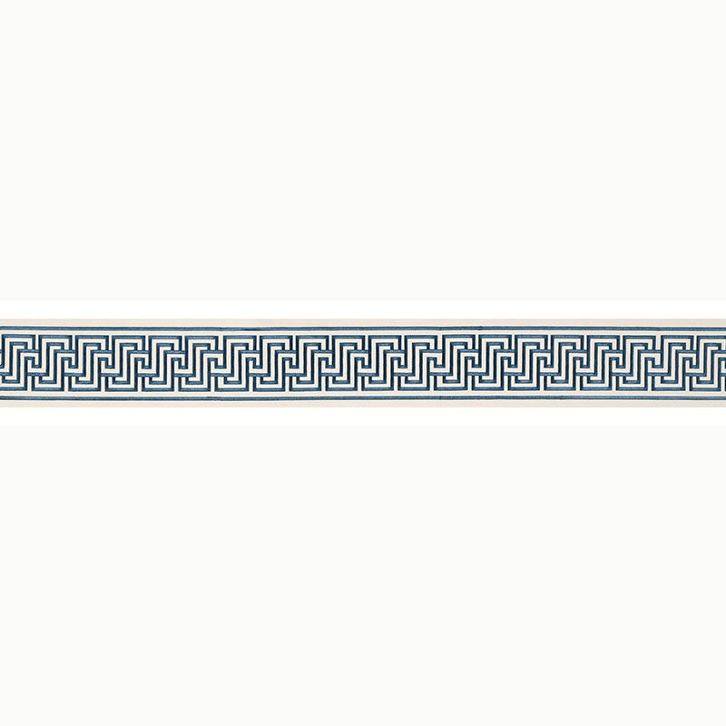 66143 | Labyrinth Tape, Bleu - Schumacher Fabric