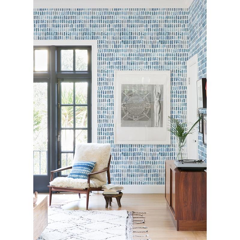 Search 2975-26224 Scott Living II Brynne Indigo Watercolor Indigo A-Street Prints Wallpaper
