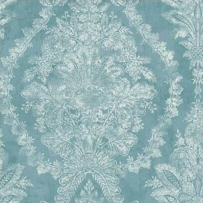 View KT2213 Ronald Redding 24 Karat Charleston Damask Wallpaper Blue by Ronald Redding Wallpaper