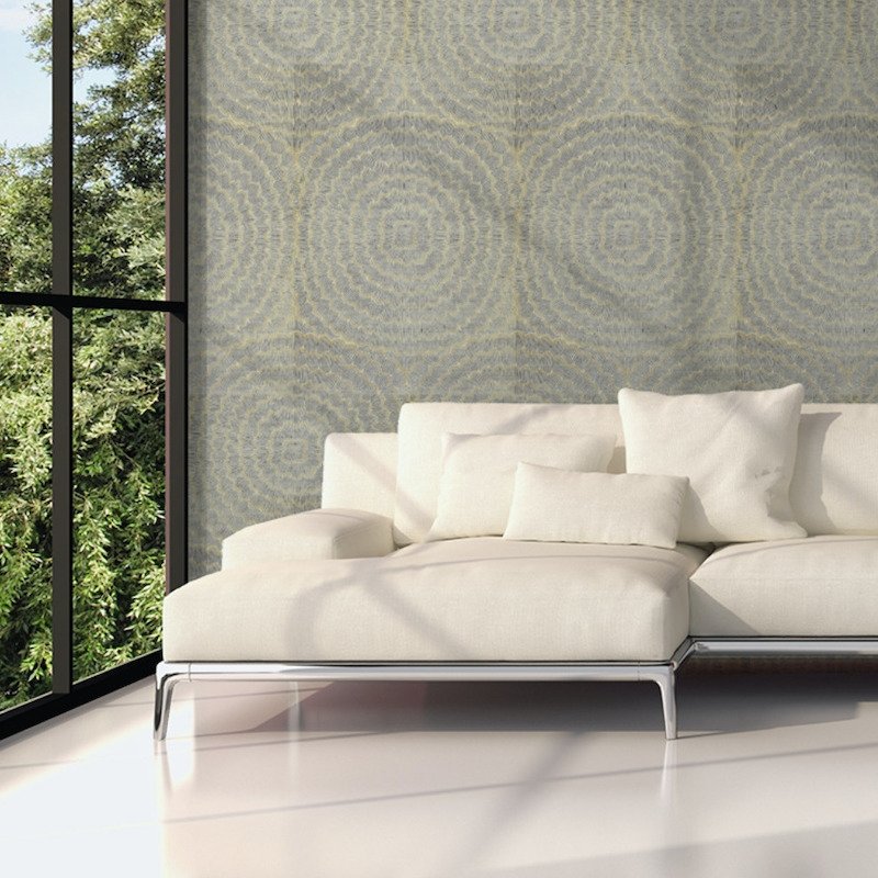 Find 5006074 Feather Bloom Onyx Gold Schumacher Wallpaper