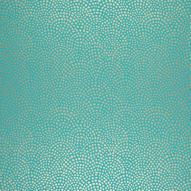 Buy 5005043 Mosaic Turquoise Schumacher Wallpaper
