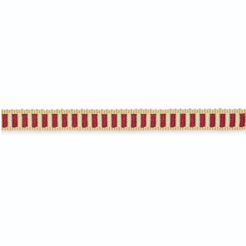 G500-3 | Claudine Cotton Gimp, Claret/Antique Gold - Schumacher Fabric