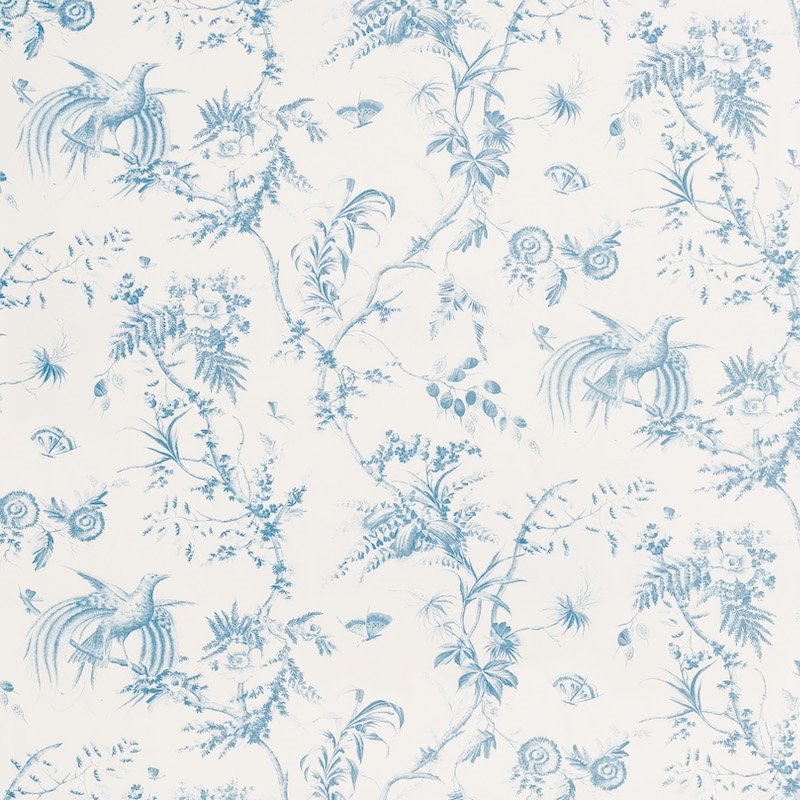 Order 179570 Toile De La Prairie Blue by Schumacher Fabric