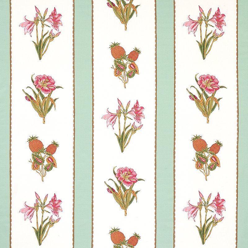 Purchase sample of 179640 Servilia Stripe, Aqua by Schumacher Fabric