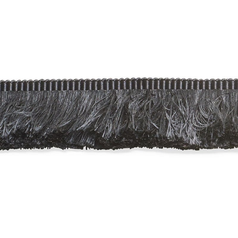 74591 | Francois Silk Brush Fringe, Black - Schumacher Fabric