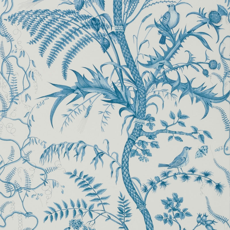 Select BR-69518.222 Bird And Thistle Blue by Brunschwig Fils