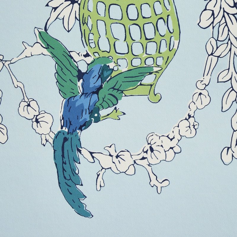 Order 5011650 Chinoiserie Moderne Blue Schumacher Wallcovering Wallpaper