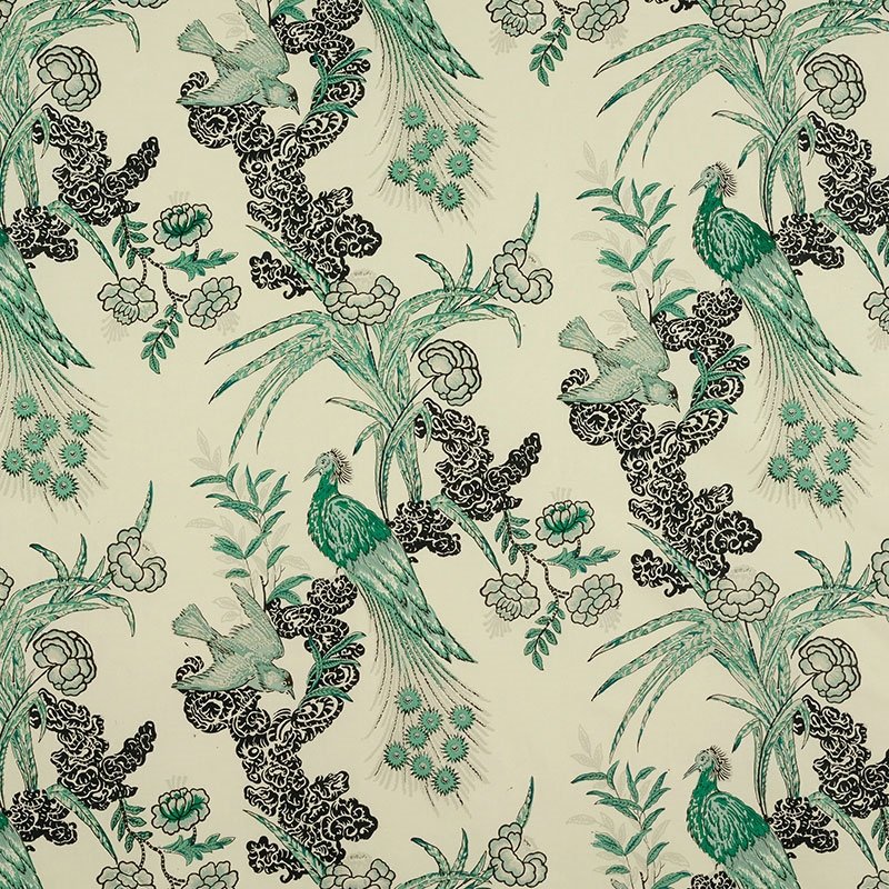 Purchase sample of 175911 Peacock, Emerald by Schumacher Fabric