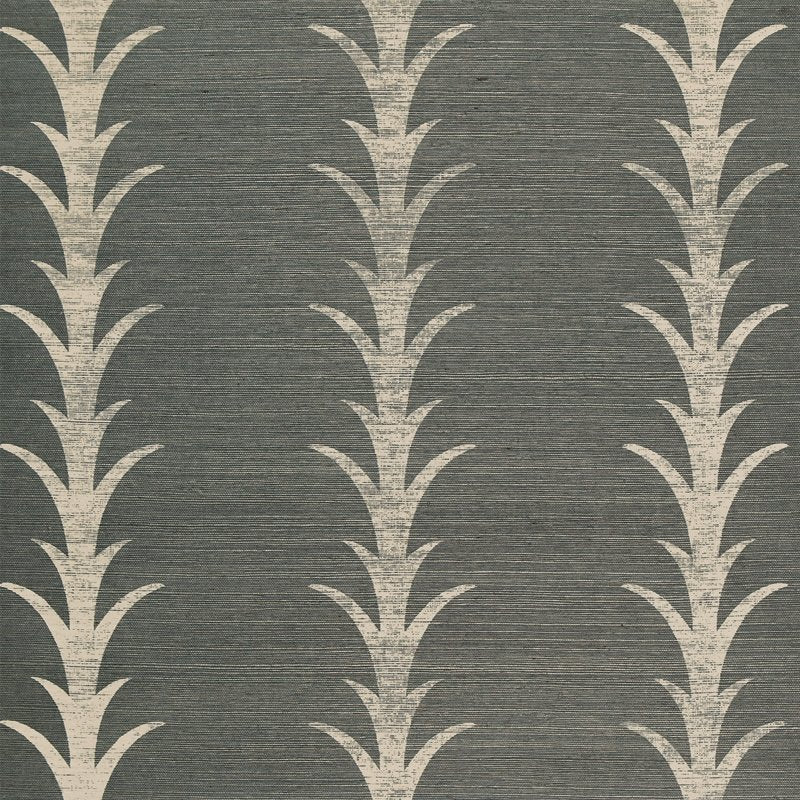 Save on 5006050 Acanthus Stripe Shadow Schumacher Wallpaper