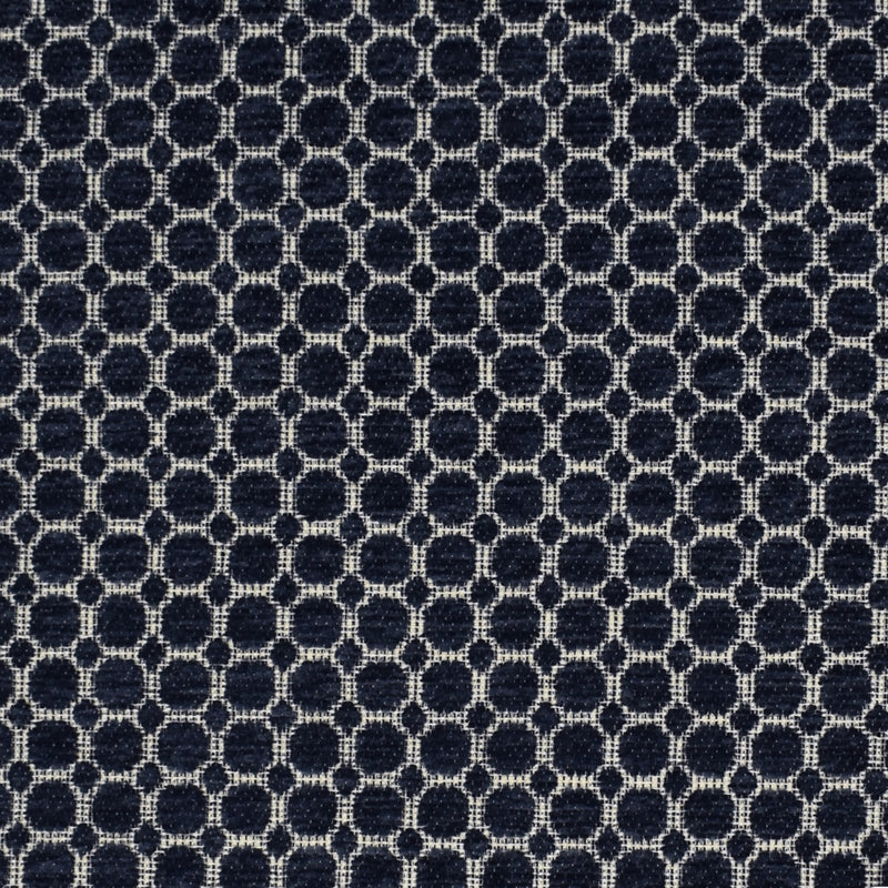 Find F2310 Indigo Blue Geometric Greenhouse Fabric