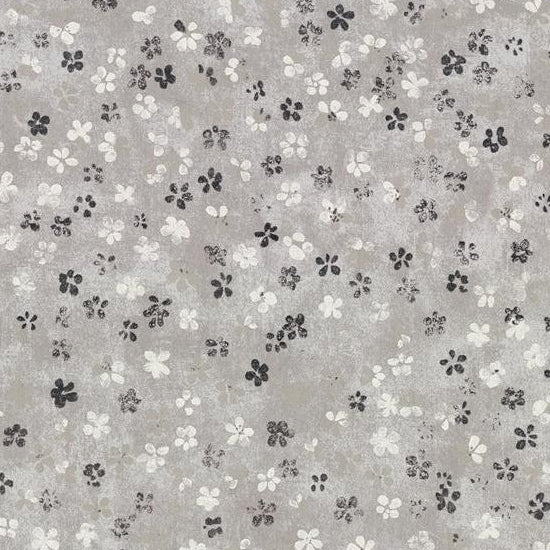 Shop 2904-00207 Fresh Start Kitchen & Bath Cosima Grey Miniature Floral Wallpaper Grey Brewster