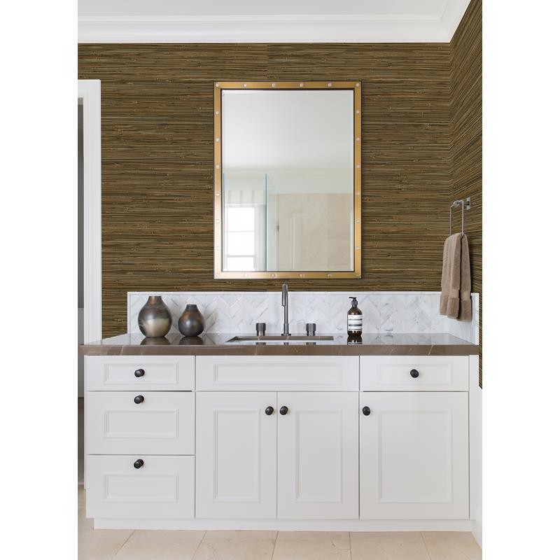 Select 2923-88047 Twine Mayleen Black Grasscloth Black A-Street Prints Wallpaper