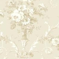 Acquire CA80706 Chelsea White Floral by Seabrook Wallpaper