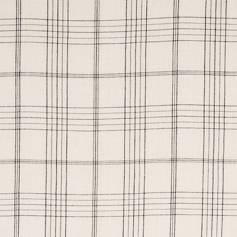 Purchase sample of 80302 Nils Plaid Linen, Charcoal by Schumacher Fabric