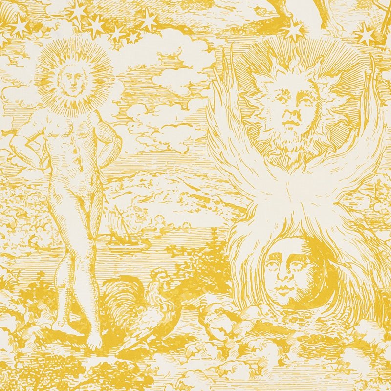 Purchase sample of 178622 Modern Toile, Yellow by Schumacher Fabric