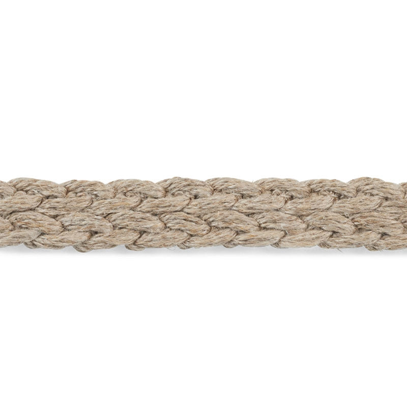 76274 | Braided Linen Tape Narrow, Natural - Schumacher Fabric