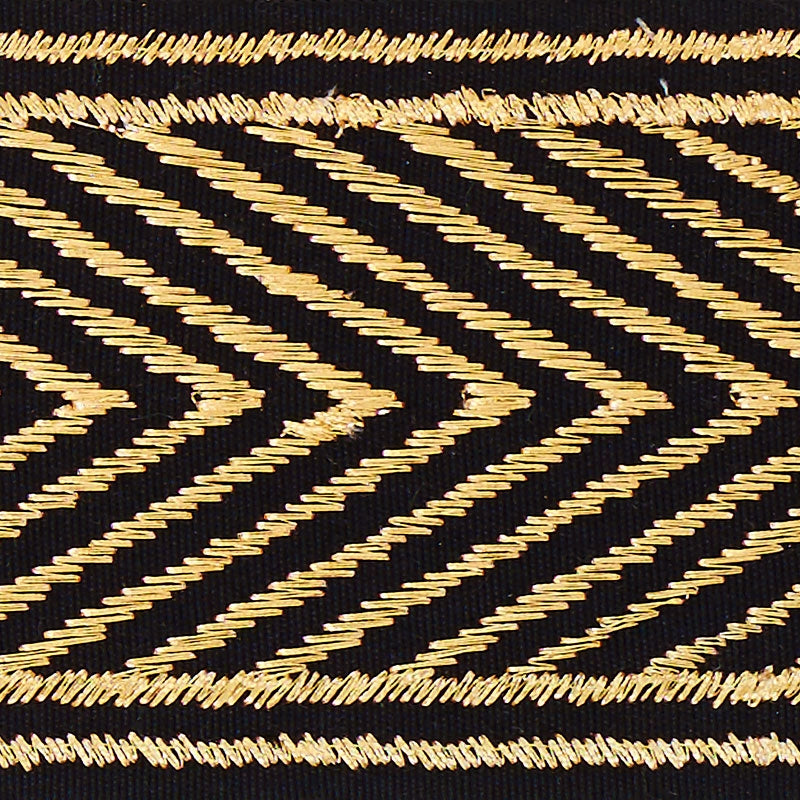70360 | Nicholson Metallic Tape, Gilt - Schumacher Fabric