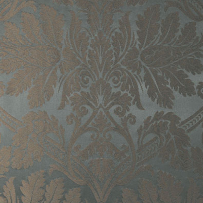 Purchase sample of 60422 Luciano Silk Damask, Azurro by Schumacher Fabric