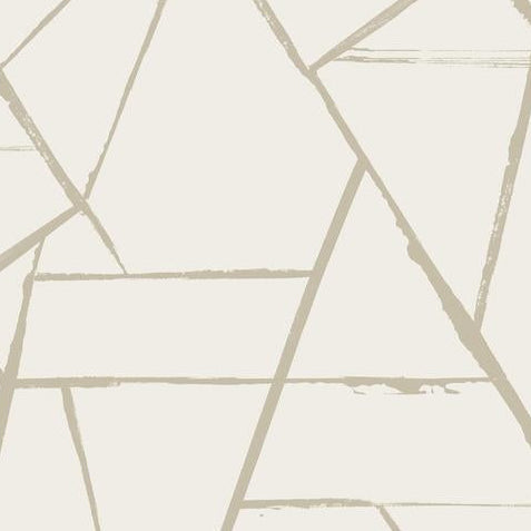 CC1293 Carol Benson-Cobb Signature Beige Metallic Intersect Wallpaper by York Wallpaper