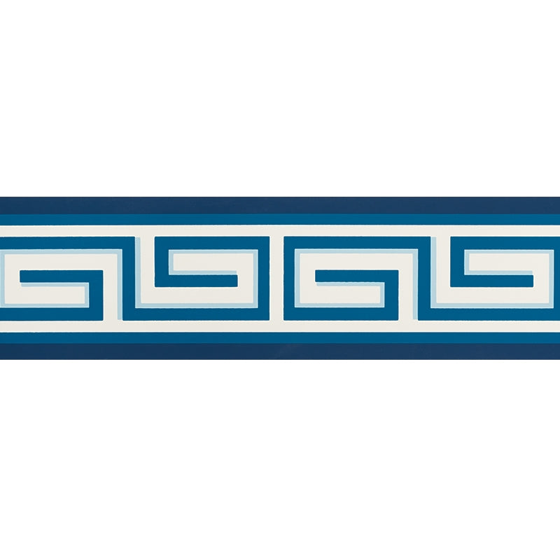 Find 5009061 Britt Border Blue Schumacher Wallpaper