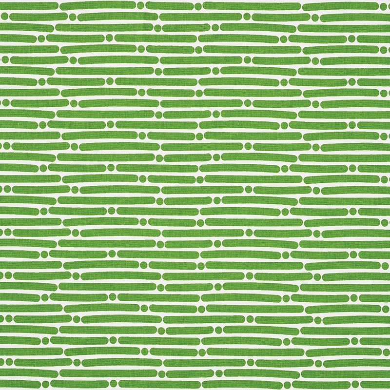 Purchase sample of 177102 Dot Dash, Green by Schumacher Fabric