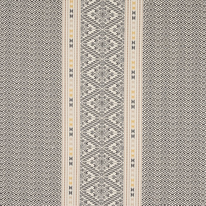 Purchase sample of 80610 Ruiz Jacquard, Black by Schumacher Fabric